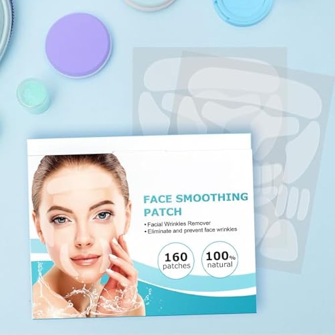 STRBOXONG FACE SMOOTHING PATCH - WRINKLE PATCHES - SILICONE TAPE ANTI-WRINKLE PATCH FOR REDUCE WRINKLES, FROWN, FOREHEAD, CROW, EYE SMILE LINE FACE MOUTH CORNER, OVERNIGHT - Image 2